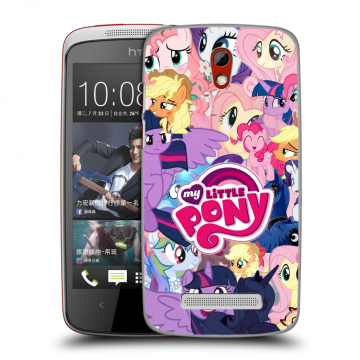 Пластиковый чехол на HTC Desire 500 с принтом My little pony Дружба чудо