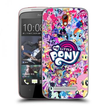 Пластиковый чехол на HTC Desire 500 с принтом My little pony Дружба чудо Пластиковый чехол на HTC Desire 500 с принтом My little pony Дружба чудо