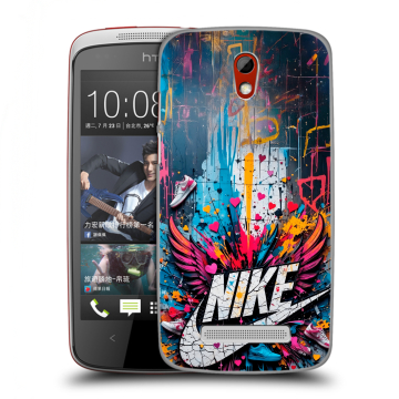 Пластиковый чехол на HTC Desire 500 с принтом Nike Найк Пластиковый чехол на HTC Desire 500 с принтом Nike Найк