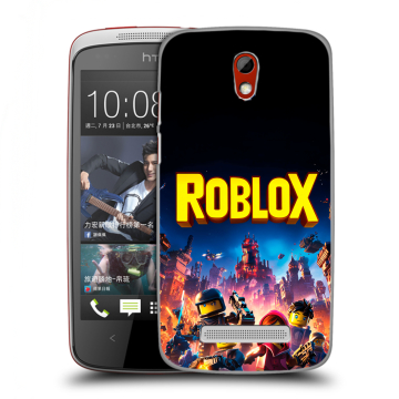 Пластиковый чехол на HTC Desire 500 с принтом Roblox Роблокс
