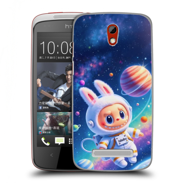 Пластиковый чехол на HTC Desire 500 с принтом Labubu Лабубу