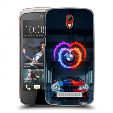 Пластиковый чехол на HTC Desire 500 с принтом BMW БМВ