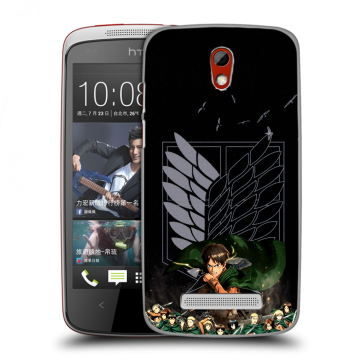 Пластиковый чехол на HTC Desire 500 с принтом Атака титанов Пластиковый чехол на HTC Desire 500 с принтом Атака титанов