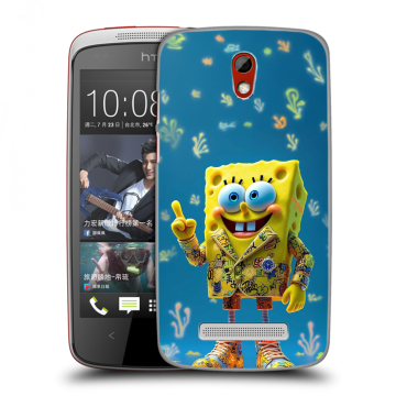 Пластиковый чехол на HTC Desire 500 с принтом Спанч боб Спанчбоб