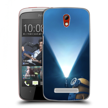 Пластиковый чехол на HTC Desire 500 с принтом Миньоны Пластиковый чехол на HTC Desire 500 с принтом Миньоны