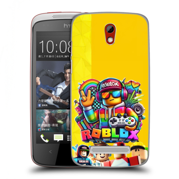 Пластиковый чехол на HTC Desire 500 с принтом Roblox Роблокс Пластиковый чехол на HTC Desire 500 с принтом Roblox Роблокс