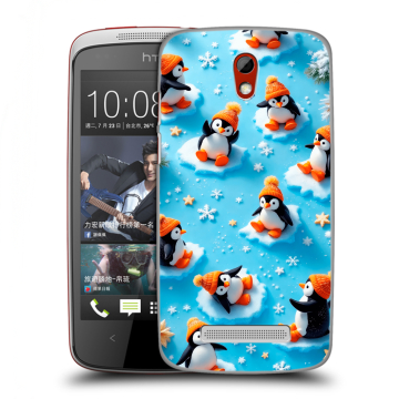 Пластиковый чехол на HTC Desire 500 с принтом Новый год