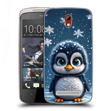 Пластиковый чехол на HTC Desire 500 с принтом Новый год