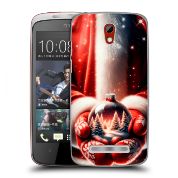 Пластиковый чехол на HTC Desire 500 с принтом Новый год