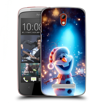 Пластиковый чехол на HTC Desire 500 с принтом Новый год