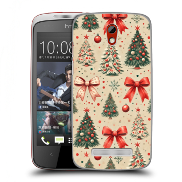 Пластиковый чехол на HTC Desire 500 с принтом Новый год