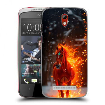 Пластиковый чехол на HTC Desire 500 с принтом Новый год