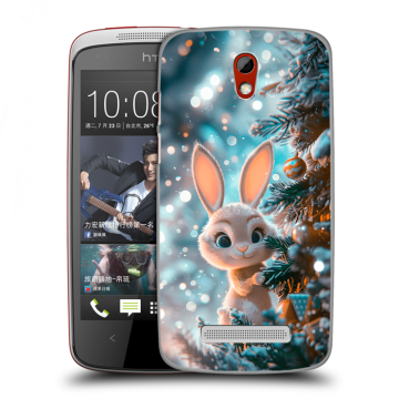 Пластиковый чехол на HTC Desire 500 с принтом Новый год