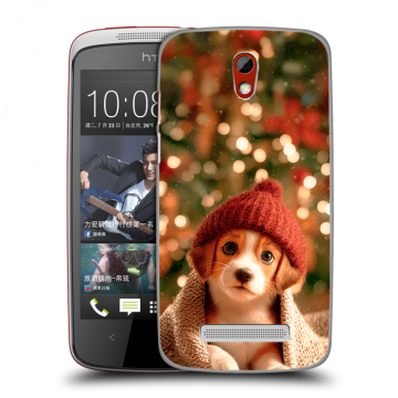 Пластиковый чехол на HTC Desire 500 с принтом Новый год