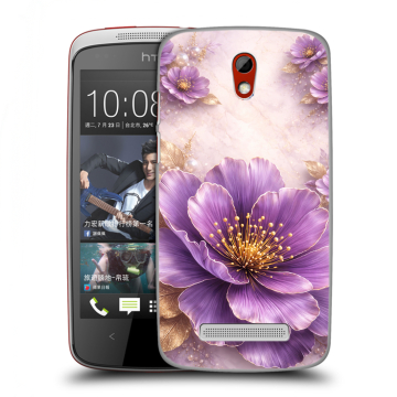 Пластиковый чехол на HTC Desire 500 с принтом женский