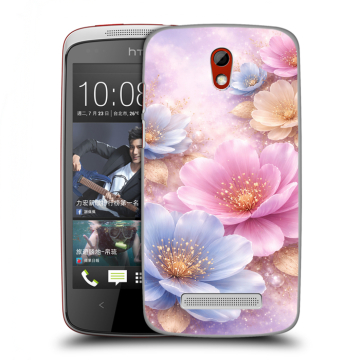 Пластиковый чехол на HTC Desire 500 с принтом женский