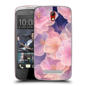 Пластиковый чехол на HTC Desire 500 с принтом женский