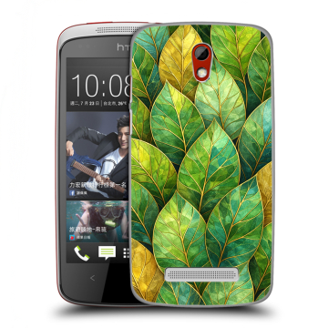 Пластиковый чехол на HTC Desire 500 с принтом женский