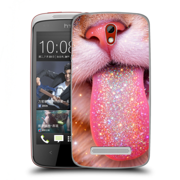 Пластиковый чехол на HTC Desire 500 с принтом для девочек