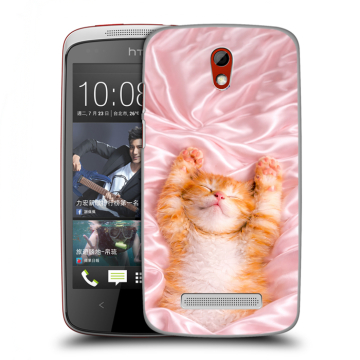 Пластиковый чехол на HTC Desire 500 с принтом женский