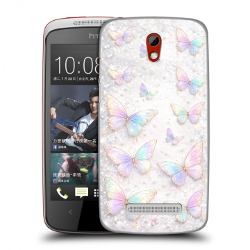 Пластиковый чехол на HTC Desire 500 с принтом женский