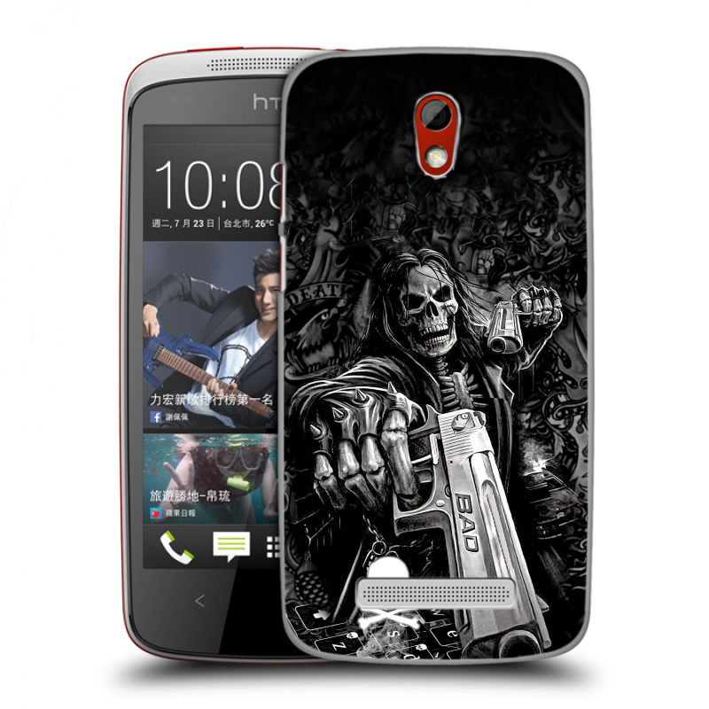 Пластиковый чехол на HTC Desire 500 с принтом Скелет Пластиковый чехол на HTC Desire 500 с принтом Скелет