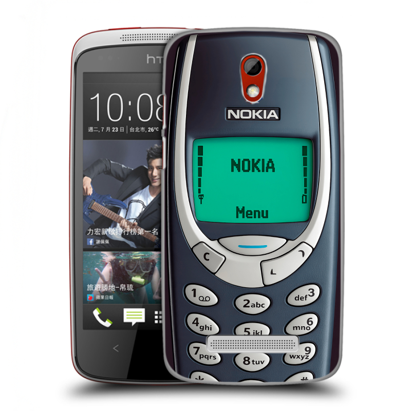 Пластиковый чехол на HTC Desire 500 с принтом Старый телефон Пластиковый чехол на HTC Desire 500 с принтом Старый телефон