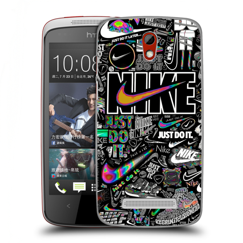 Пластиковый чехол на HTC Desire 500 с принтом Найк Пластиковый чехол на HTC Desire 500 с принтом Найк