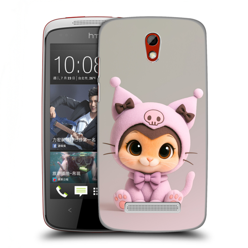 Пластиковый чехол на HTC Desire 500 с принтом Куроми Kuromi Пластиковый чехол на HTC Desire 500 с принтом Куроми Kuromi