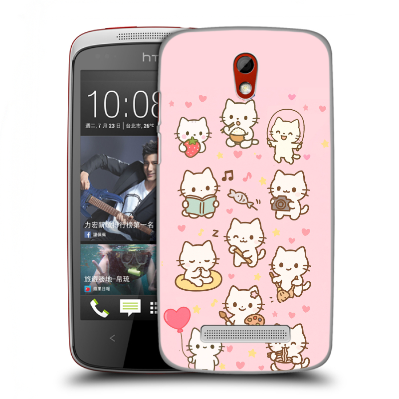 Пластиковый чехол на HTC Desire 500 с принтом Hello Kitty Хелоу Кити Пластиковый чехол на HTC Desire 500 с принтом Hello Kitty Хелоу Кити
