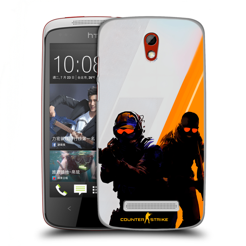 Пластиковый чехол на HTC Desire 500 с принтом Контер страйк Counter strike Пластиковый чехол на HTC Desire 500 с принтом Контер страйк Counter strike