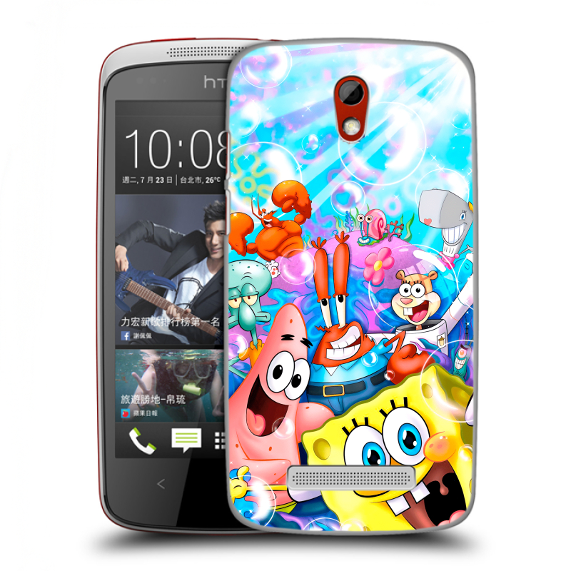 Пластиковый чехол на HTC Desire 500 с принтом спанчбоб спанч боб Пластиковый чехол на HTC Desire 500 с принтом спанчбоб спанч боб