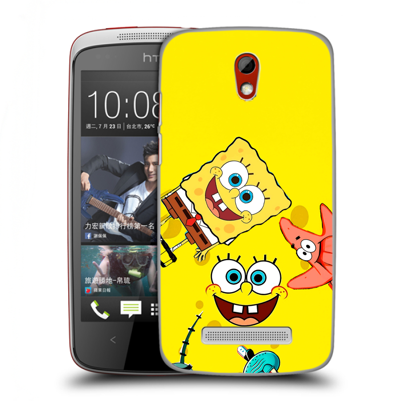 Пластиковый чехол на HTC Desire 500 с принтом Спанч боб Спанчбоб Пластиковый чехол на HTC Desire 500 с принтом Спанч боб Спанчбоб