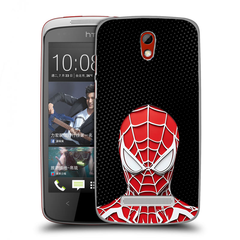 Пластиковый чехол на HTC Desire 500 с принтом человек паук spiderman Пластиковый чехол на HTC Desire 500 с принтом человек паук spiderman
