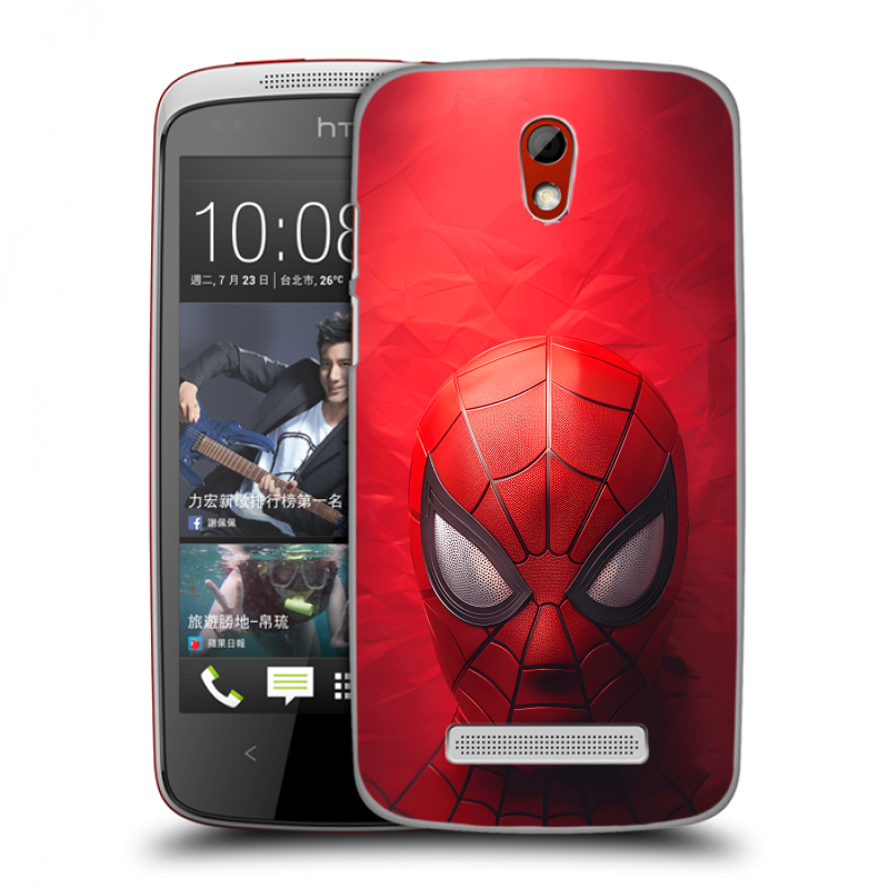 Пластиковый чехол на HTC Desire 500 с принтом Spiderman Человек паук Пластиковый чехол на HTC Desire 500 с принтом Spiderman Человек паук
