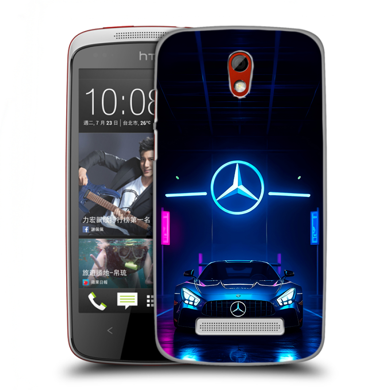 Пластиковый чехол на HTC Desire 500 с принтом Mercedes Мерседес Пластиковый чехол на HTC Desire 500 с принтом Mercedes Мерседес
