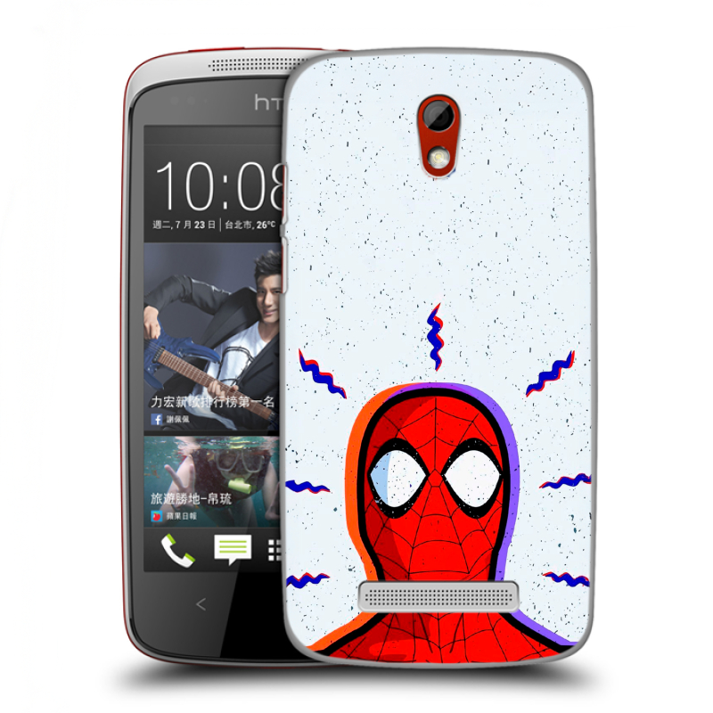 Пластиковый чехол на HTC Desire 500 с принтом Spiderman Человек паук Пластиковый чехол на HTC Desire 500 с принтом Spiderman Человек паук