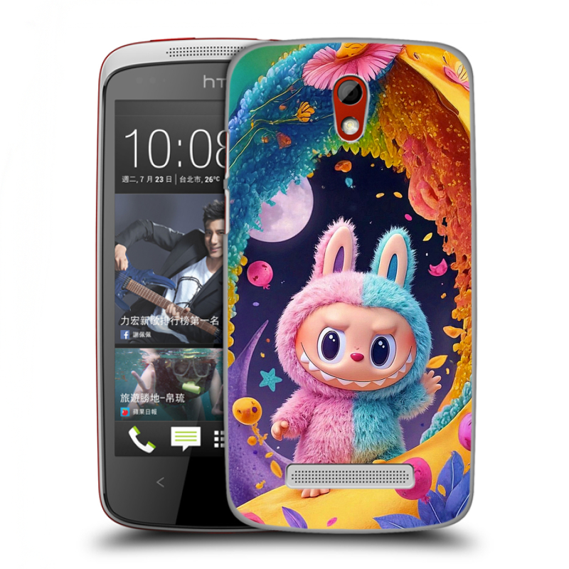 Пластиковый чехол на HTC Desire 500 с принтом Labubu Лабубу Пластиковый чехол на HTC Desire 500 с принтом Labubu Лабубу
