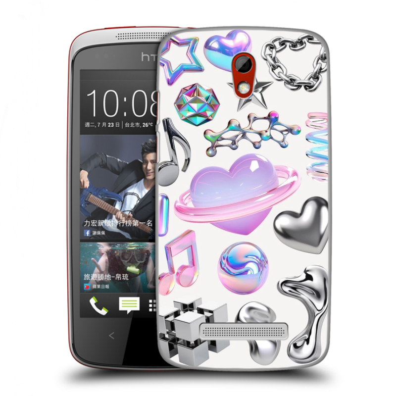 Пластиковый чехол на HTC Desire 500 с принтом Y2K Пластиковый чехол на HTC Desire 500 с принтом Y2K