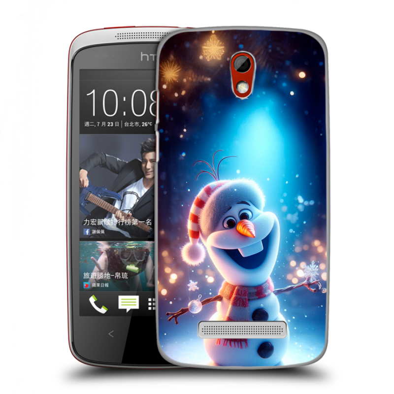 Пластиковый чехол на HTC Desire 500 с принтом Новый год Пластиковый чехол на HTC Desire 500 с принтом Новый год