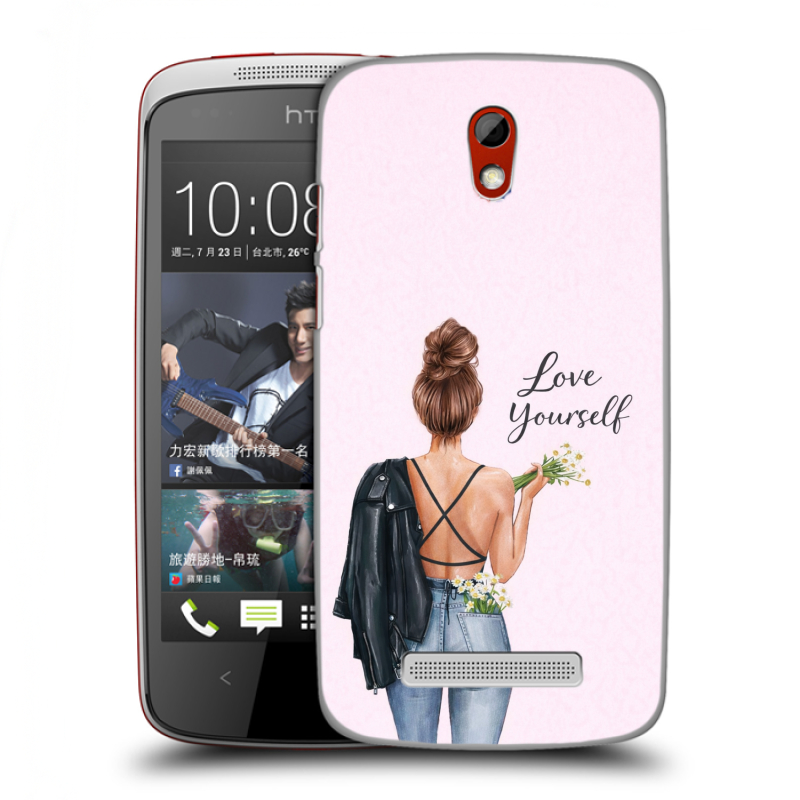 Пластиковый чехол на HTC Desire 500 с принтом женский Пластиковый чехол на HTC Desire 500 с принтом женский