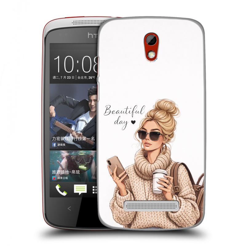 Пластиковый чехол на HTC Desire 500 с принтом женский Пластиковый чехол на HTC Desire 500 с принтом женский