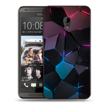 Силиконовый чехол на HTC Desire 700 с принтом Геометрия неона Силиконовый чехол на HTC Desire 700 с принтом Геометрия неона