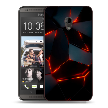 Силиконовый чехол на HTC Desire 700 с принтом Яркие абстракции