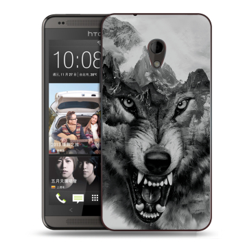 Силиконовый чехол на HTC Desire 700 с принтом Волк