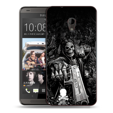 Силиконовый чехол на HTC Desire 700 с принтом Скелет