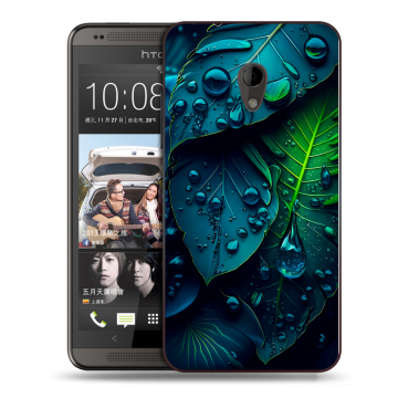 Силиконовый чехол на HTC Desire 700 с принтом Листья