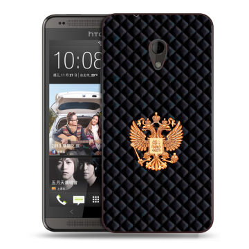 Силиконовый чехол на HTC Desire 700 с принтом Герб России принт