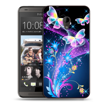 Силиконовый чехол на HTC Desire 700 с принтом Бабочки