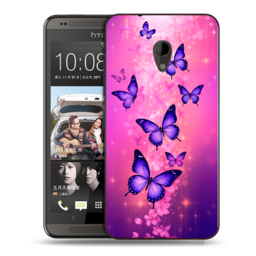 Силиконовый чехол на HTC Desire 700 с принтом Бабочки